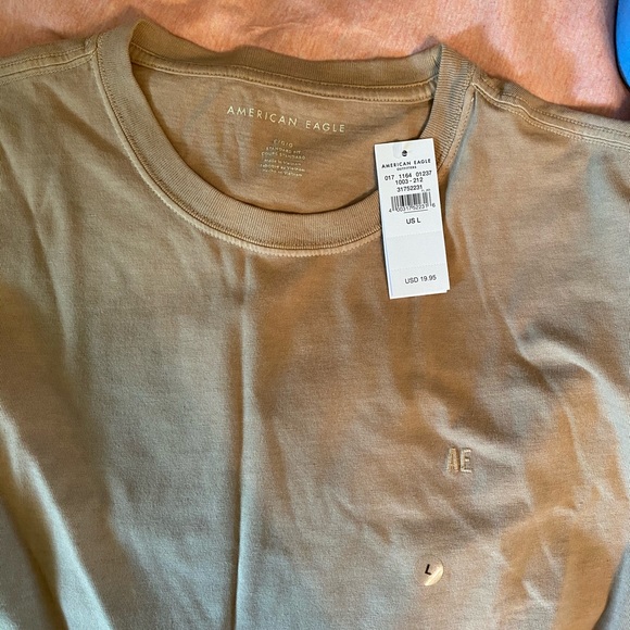 NWT AMERICAN EAGLE basic tan tee shirt - Picture 3 of 5